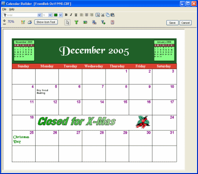    Calander on Calendar Builder To Quickly And Easily Make Your Own Custom Calendars