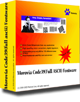 Morovia Code39 (Full ASCII) Barcode Fontware Software Download