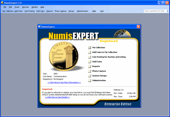 NumisEXPERT Collector Software Download
