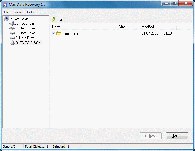 Max Data Recovery Image