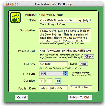 The Podcast RSS Buddy Software Download