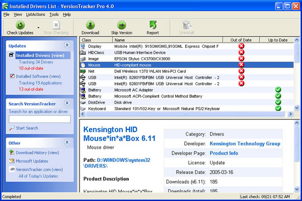 VersionTracker Pro Software Download